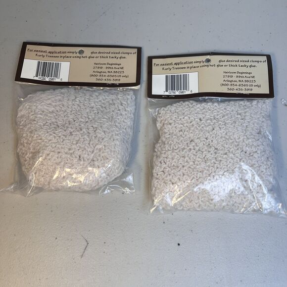 Doll Hair Winter White Heirloom Beginnings Kurly Tresses Craft .5 OZ Vintage Lot - Picture 5 of 5